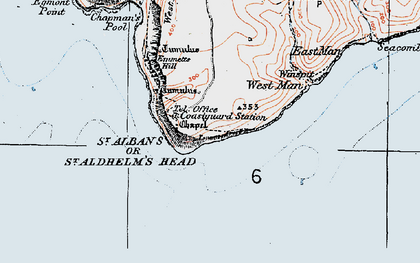 Old map of St Aldhelm's in 1919