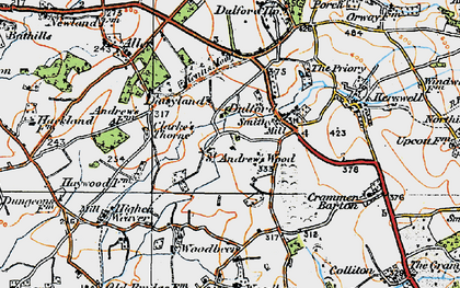 Old map of St Andrew's Wood in 1919