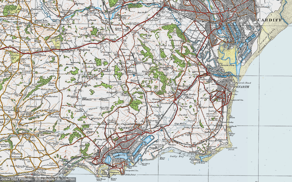Old Map of St Andrews' Major, 1919 in 1919