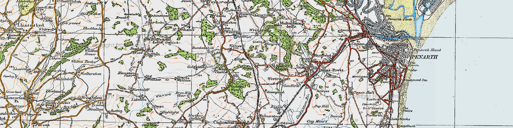 Old map of St Andrews' Major in 1919
