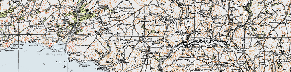 Old map of St Ann's Chapel in 1919