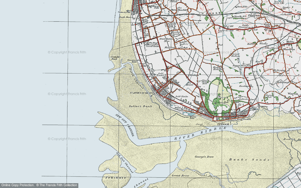Old Map of St Annes, 1924 in 1924