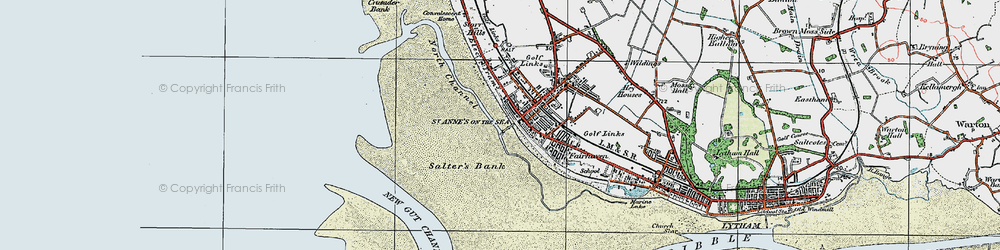 Old map of St Annes in 1924