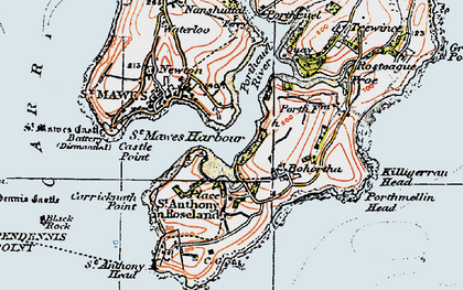 Old map of Zone Point in 1919