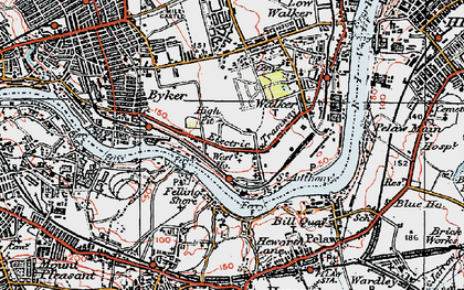 Old map of St Anthony's in 1925