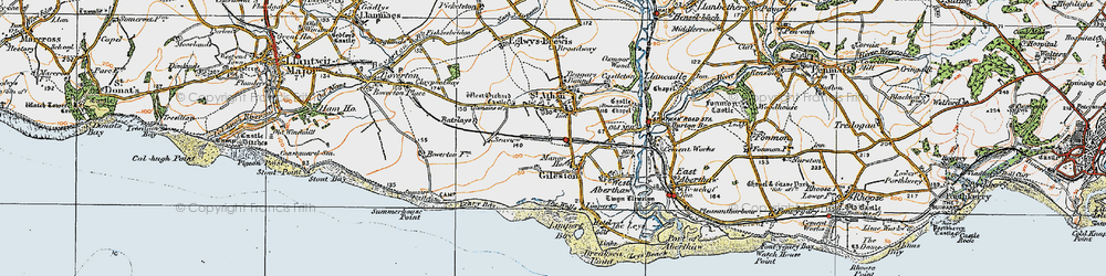 Old map of St Athan in 1922
