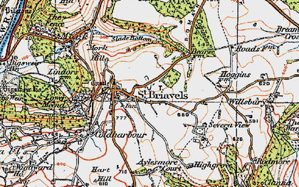 Old map of St Briavels in 1919