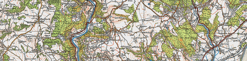 Old map of St Briavels in 1919