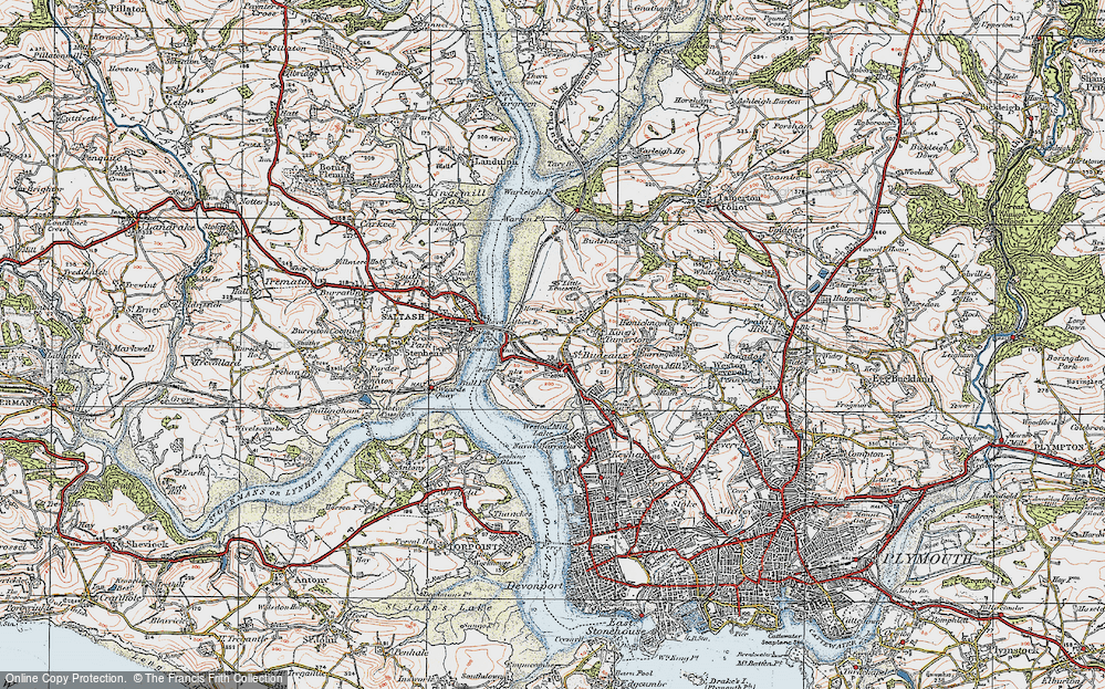 Old Map of St Budeaux, 1919 in 1919