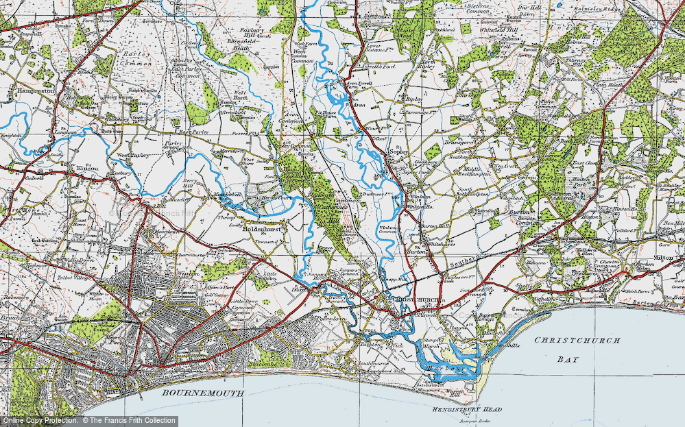 Old Map of St Catherine's Hill, 1919 in 1919
