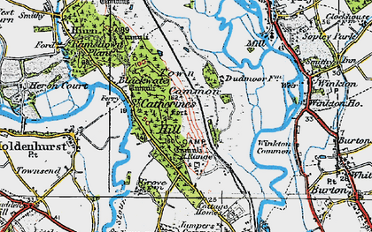 Old map of St Catherine's Hill in 1919