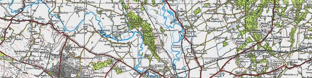 Old map of St Catherine's Hill in 1919