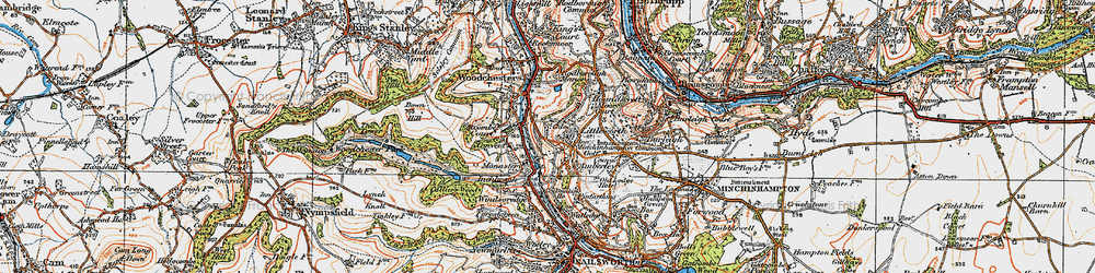 Old map of St Chloe in 1919