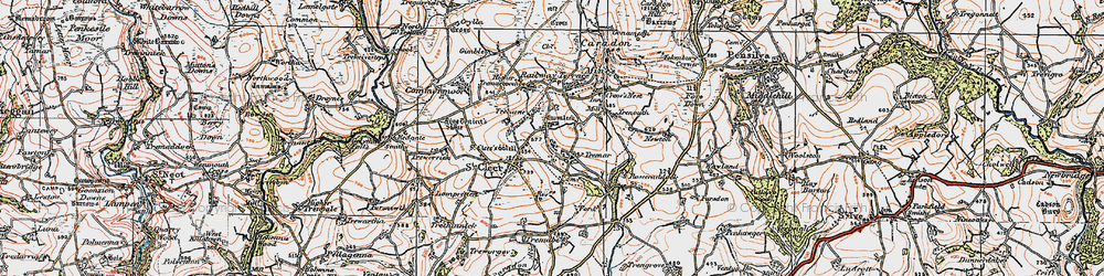 Old map of St Cleer in 1919