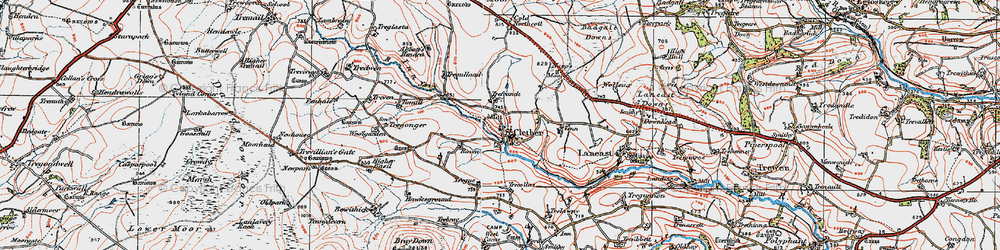 Old map of Abbott's Hendra in 1919