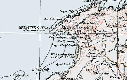 Old map of St Davids Head in 1922