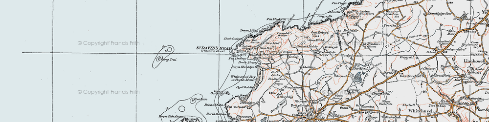 Old map of St Davids Head in 1922