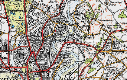 Old map of St Denys in 1919
