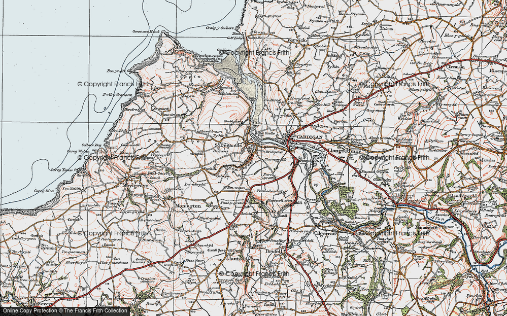 Old Map of St Dogmaels, 1923 in 1923