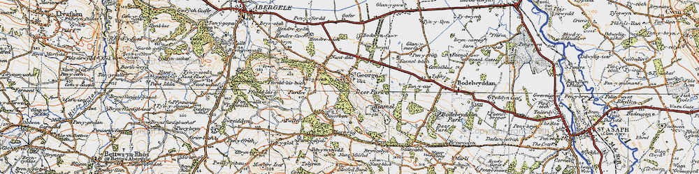 Old map of Bodoryn Fawr in 1922