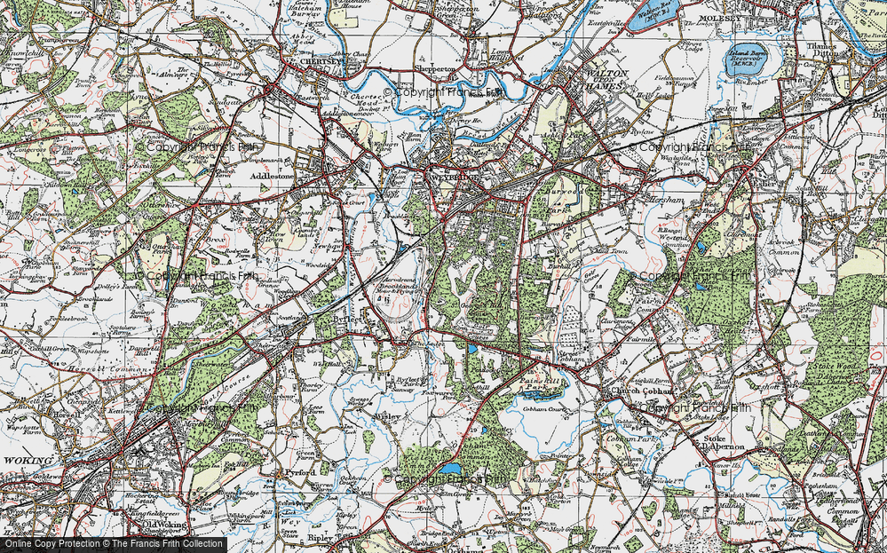 Old Map of St George's Hill, 1920 in 1920