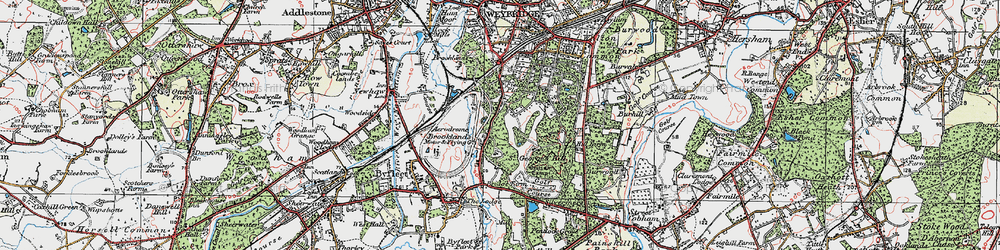Old map of St George's Hill in 1920