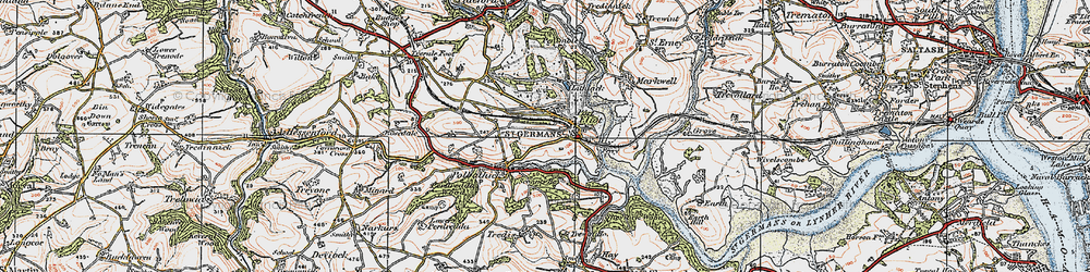 Old map of St Germans in 1919