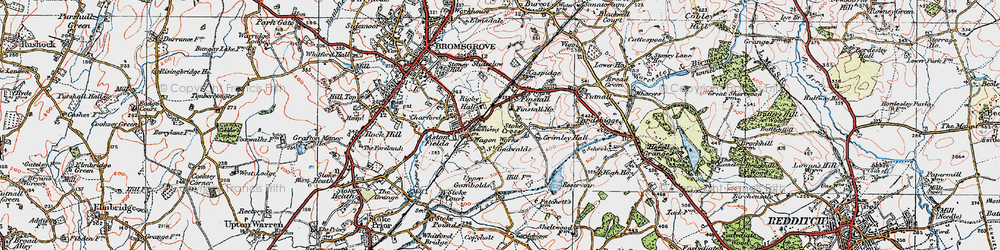 Old map of St Godwalds in 1919