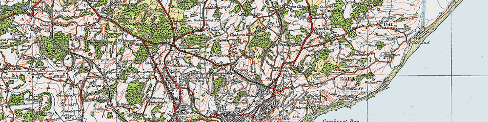 Old map of St Helen's in 1921