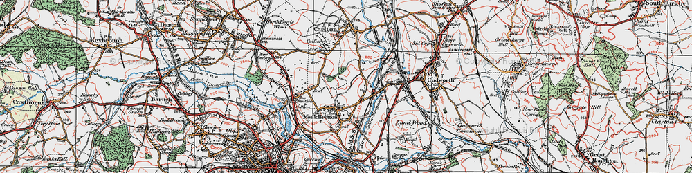 Old map of St Helen's in 1924