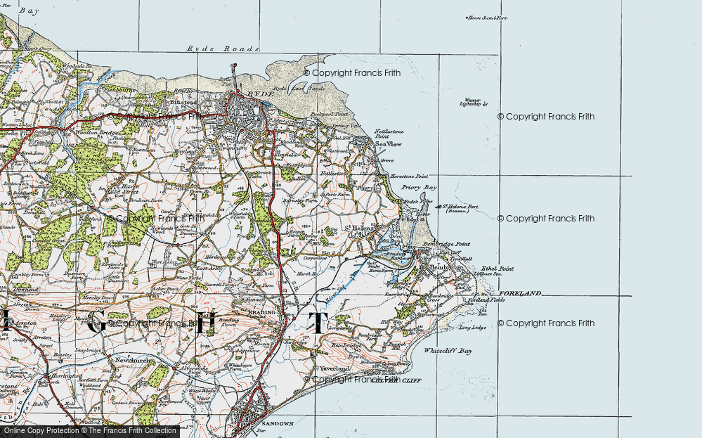 Old Map of Historic Map covering Whitefield Wood in 1919