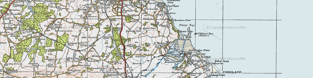 Old map of St Helens in 1919