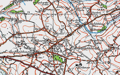 Old map of St Hilary in 1919