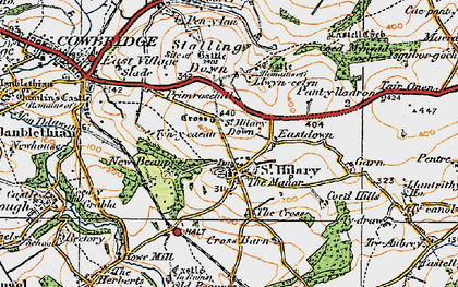 Old map of St Hilary in 1922