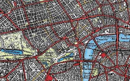 Old map of St James in 1920