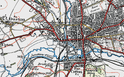 Old map of St James's End in 1919