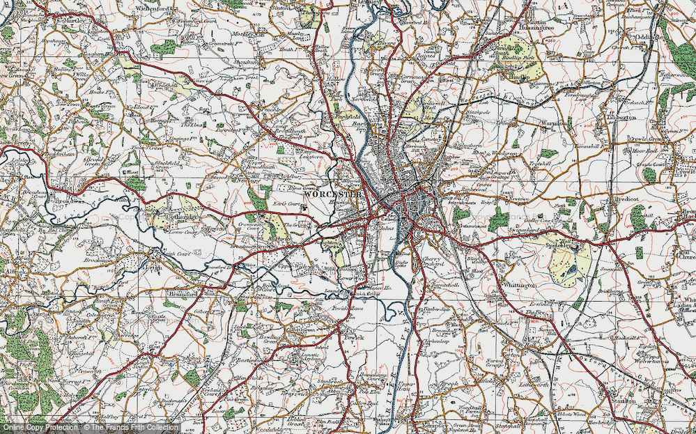 Old Map of St John's, 1920 in 1920