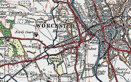 Old map of St John's in 1920