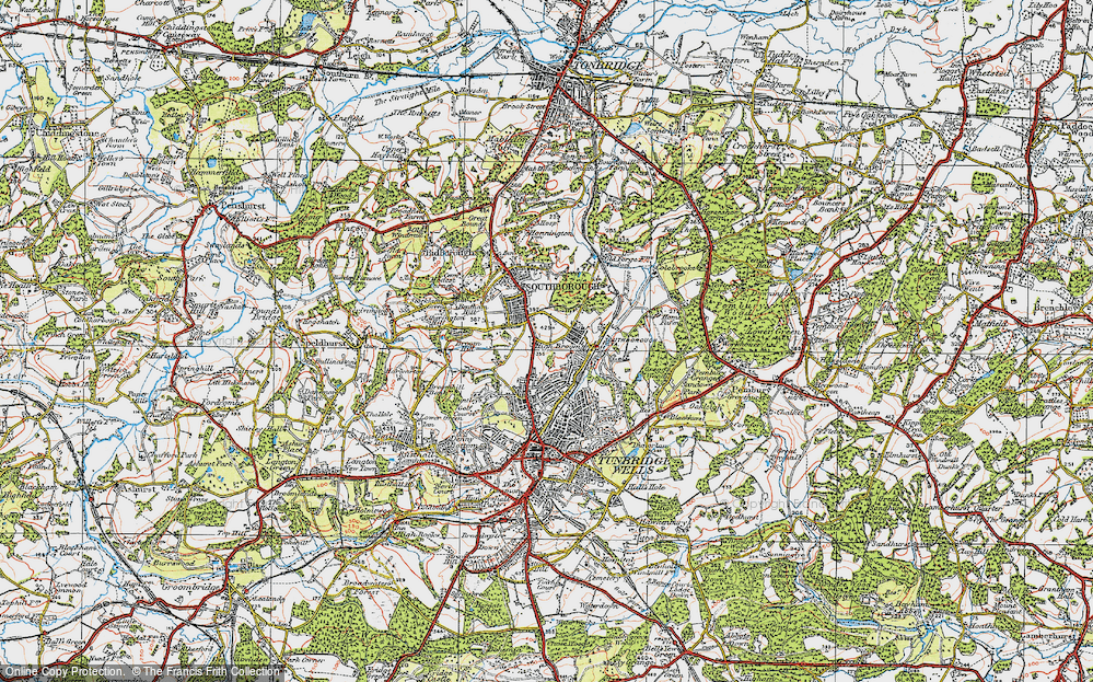Old Map of St John's, 1920 in 1920