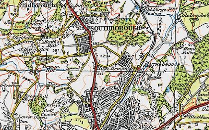 Old map of St John's in 1920