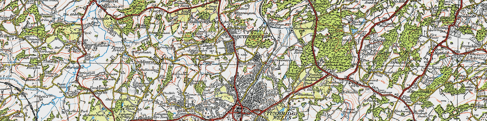 Old map of St John's in 1920