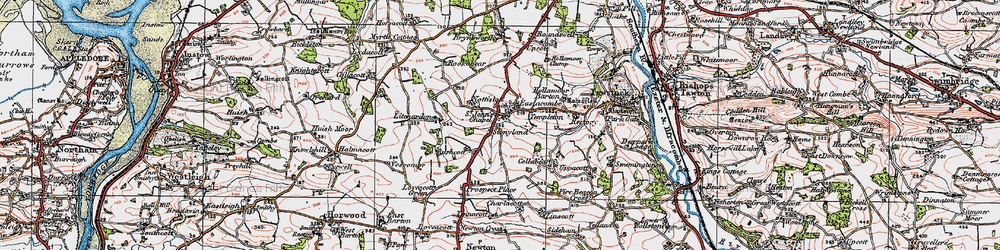 Old map of St John's Chapel in 1919