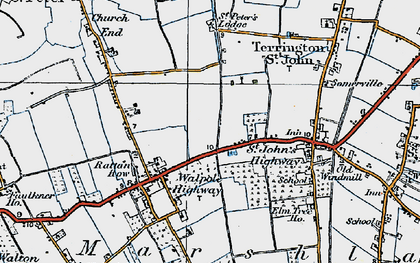 Old map of St John's Highway in 1922