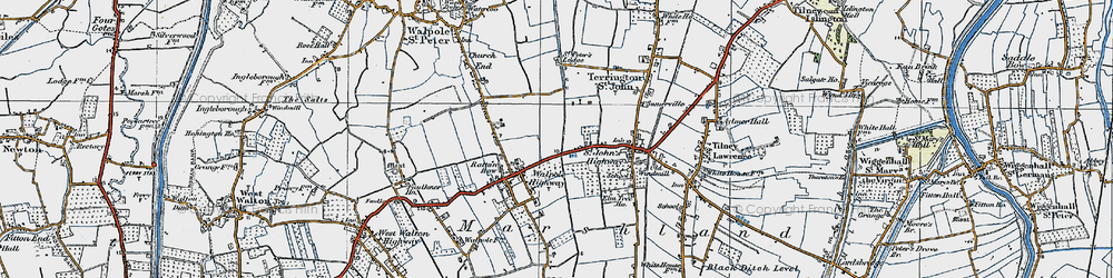 Old map of St John's Highway in 1922