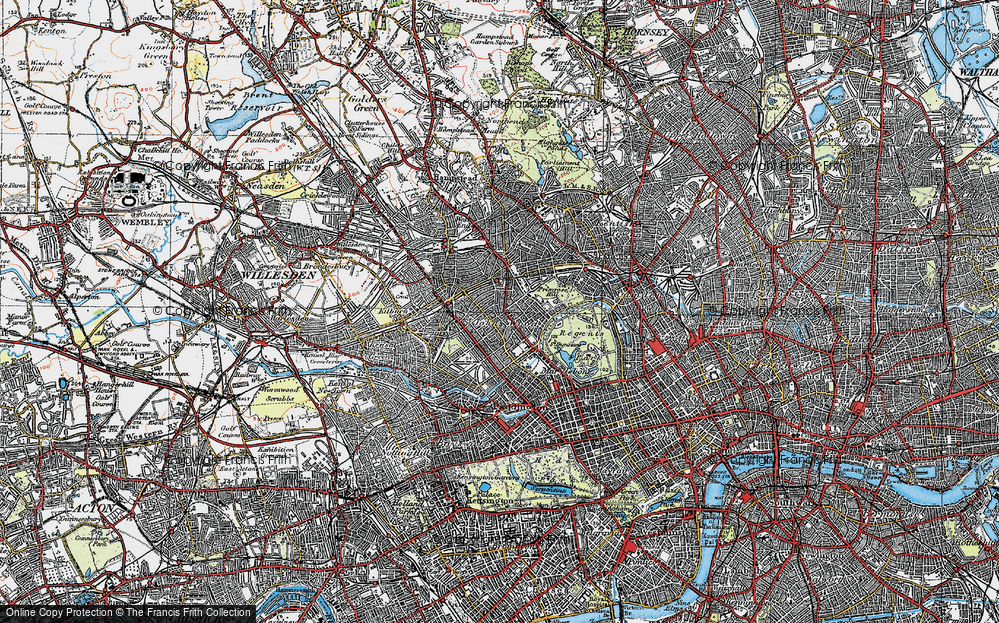 Old Map of St John's Wood, 1920 in 1920