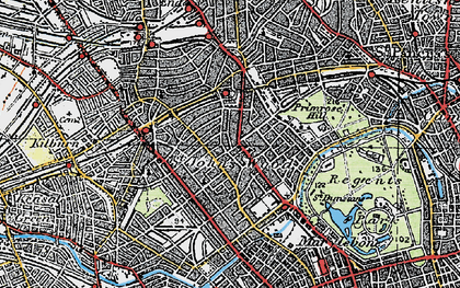 Old map of St John's Wood in 1920