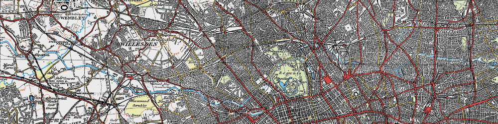 Old map of St John's Wood in 1920