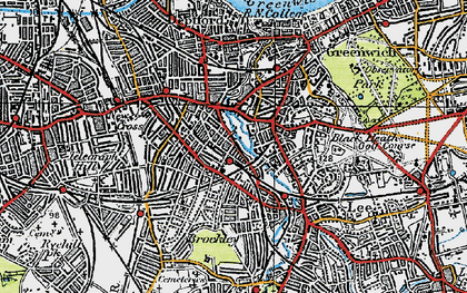 Old map of St Johns in 1920