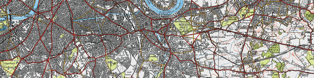 Old map of St Johns in 1920