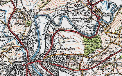 Old map of St Julians in 1919
